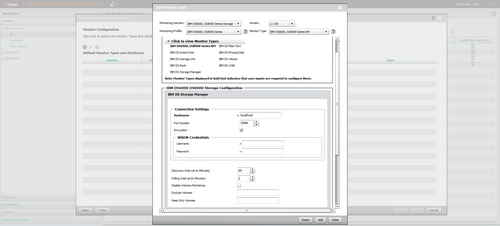 Define connection settings and setup monitoring options for your entire IBM DS6000 and DS8000 storage environment.