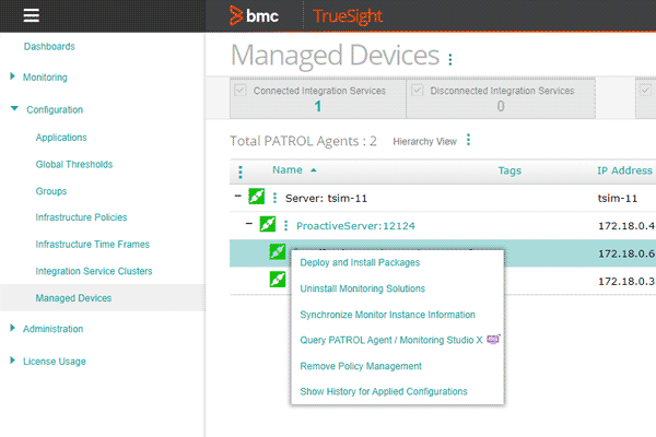 Direct access to the PATROL Agent from TrueSight Presentation Server