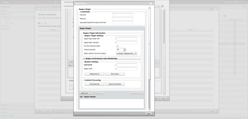 Integrate metrics from a local or remote Nagios plugin execution via the Nagios Plugin Monitor or directly import any Nagios configuration.