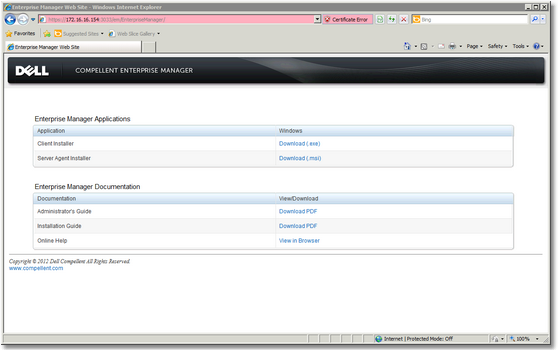 Installing Enterprise Manager Server Agent