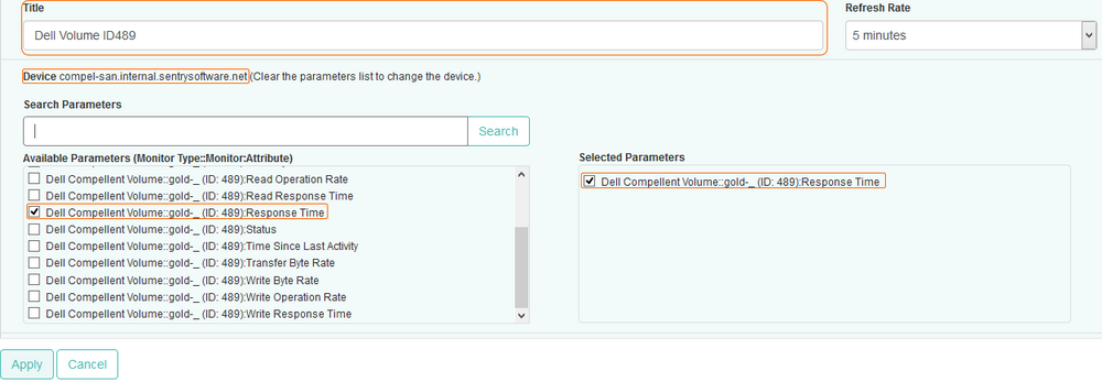 Dashlet_Configure Dell Slow_Response_Time