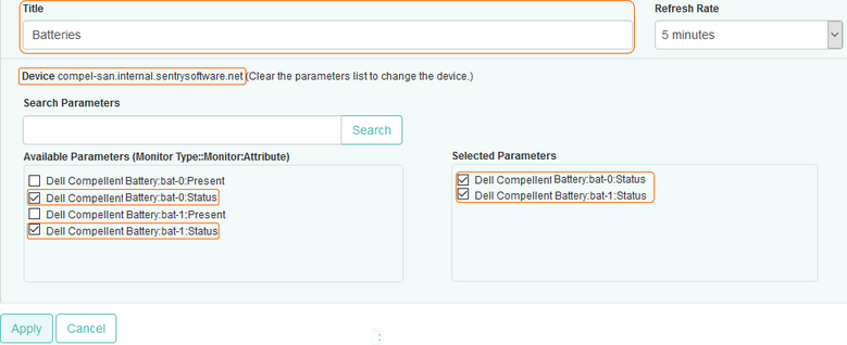 Dashlet_Configure Dell Batteries