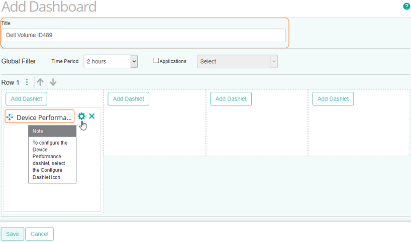 Dashlet_Add_Dell Slow_Response_TIme