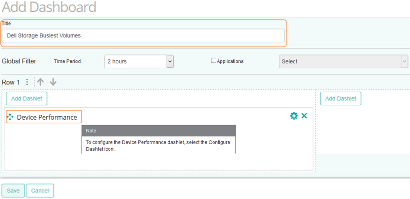 Dashlet_Add_Dell Busiest_Volume