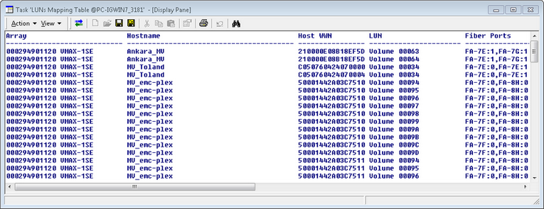 GRAPH_LUNs_Mapping_Table