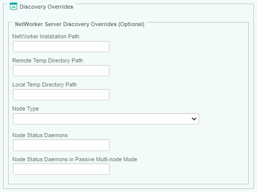 Configuring NetWorker Discovery Overrides