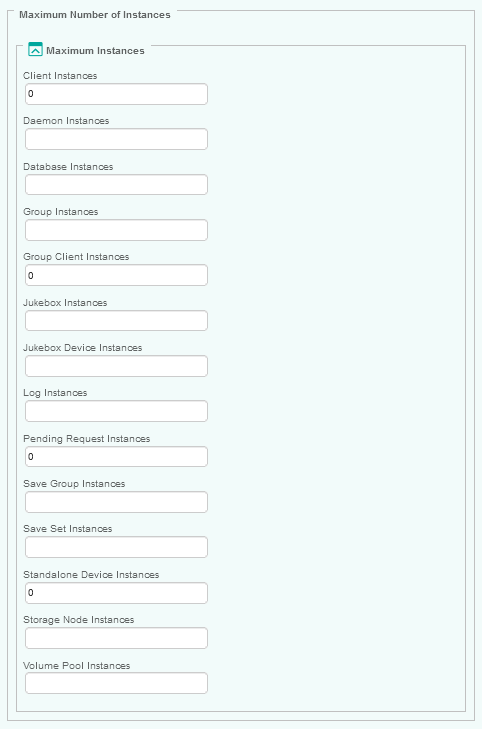 Configuring the Maximum Number of Instances