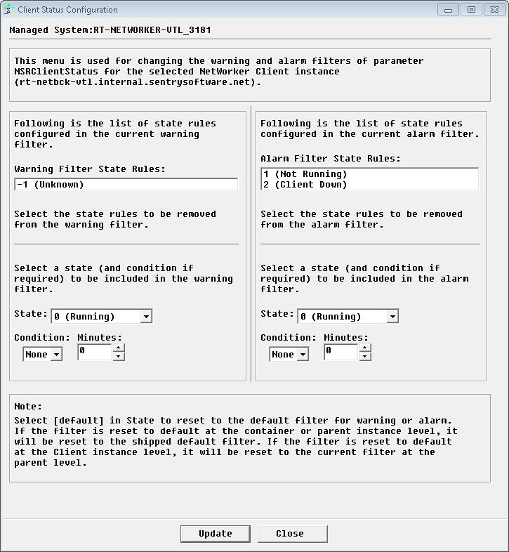 Client Status Configuration