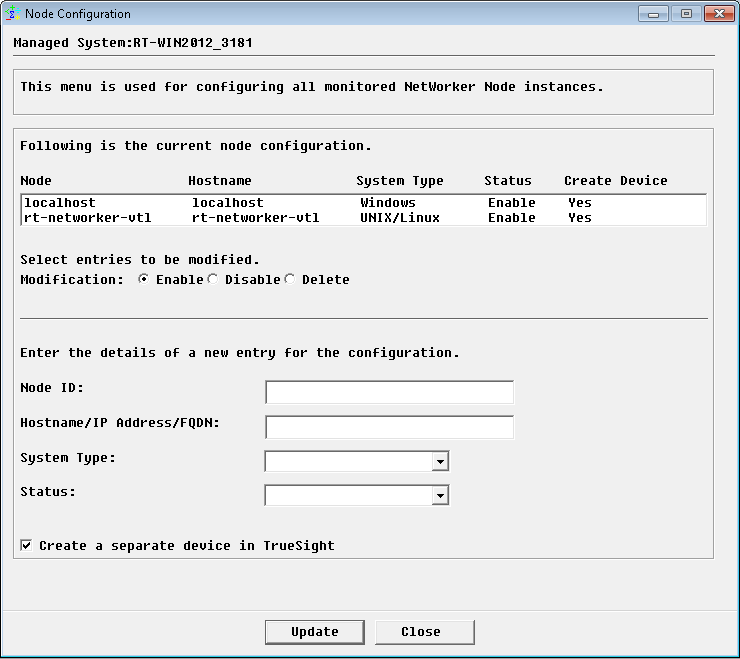 Configuring NetWorker Nodes Monitoring