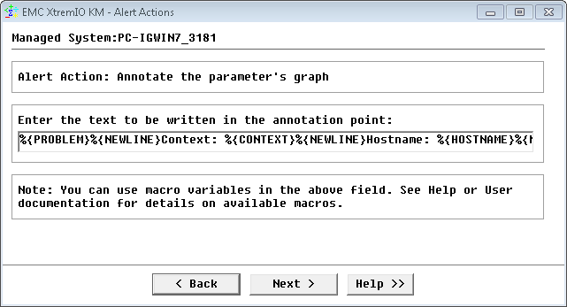 Alert Action: Annotate the Parameter’s Graph