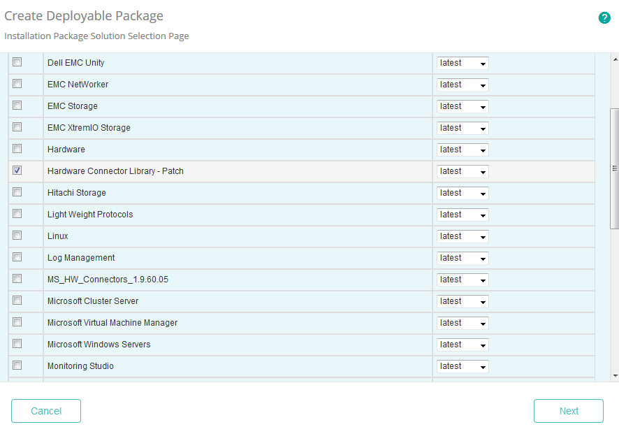 Selecting the Hardware Connector Library Solution