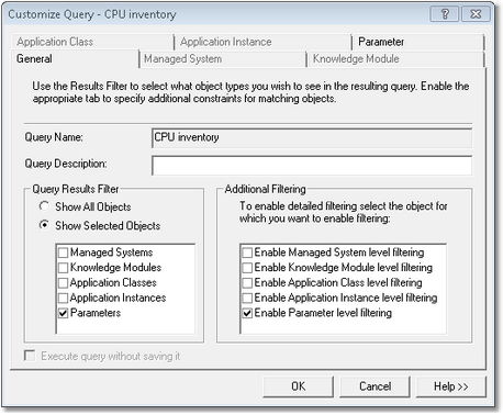 PATROL Query - General Tab