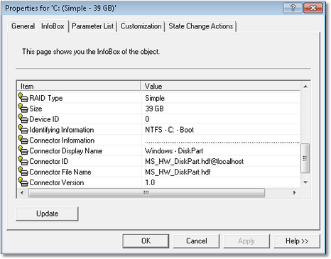 Logical Disks InfoBox