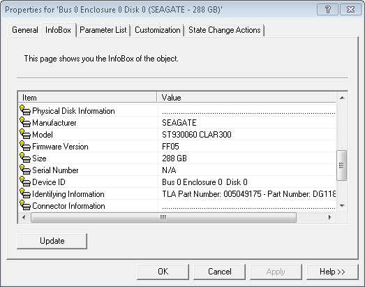 Physical Disks InfoBox