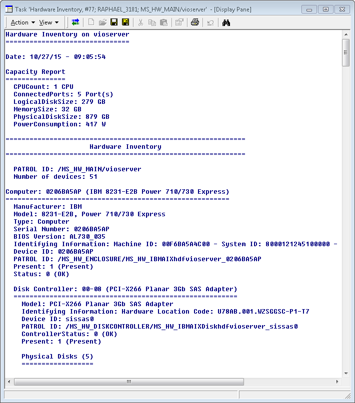 Generating a Hardware Inventory Report