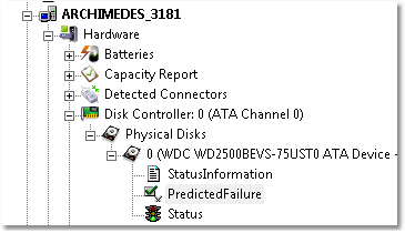 Selecting the PredictedFailure parameter