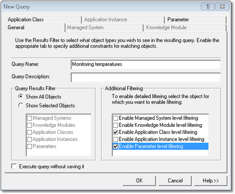PATROL Query - General tab