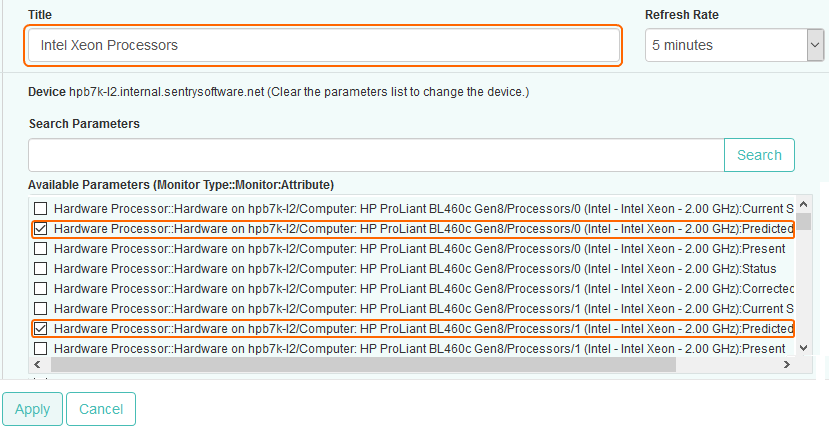 Selecting the Predicted Failure Parameter