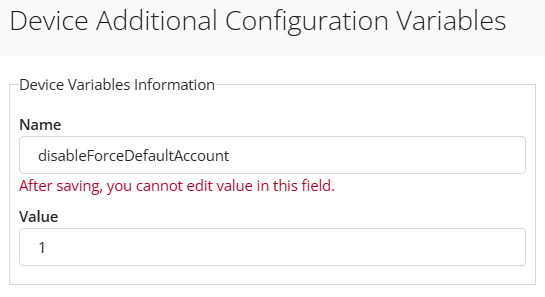 Adding Configuration Variables