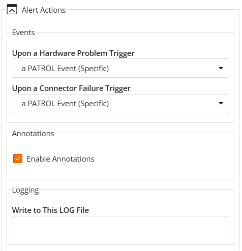Configuring Alert Actions