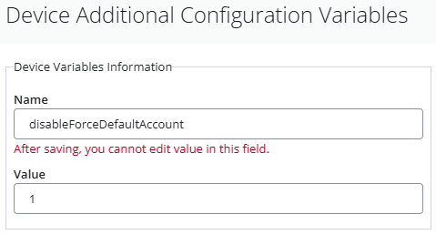 Adding Configuration Variables