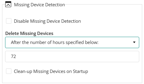 Configuring the Missing Device Detection