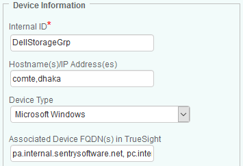 Configuring a device properties