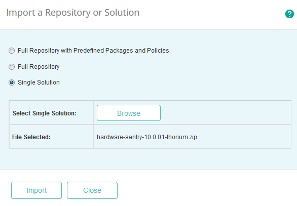 Importing Hardware Sentry