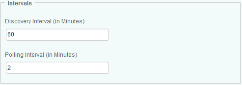 Configuring the Discovery and Polling Intervals