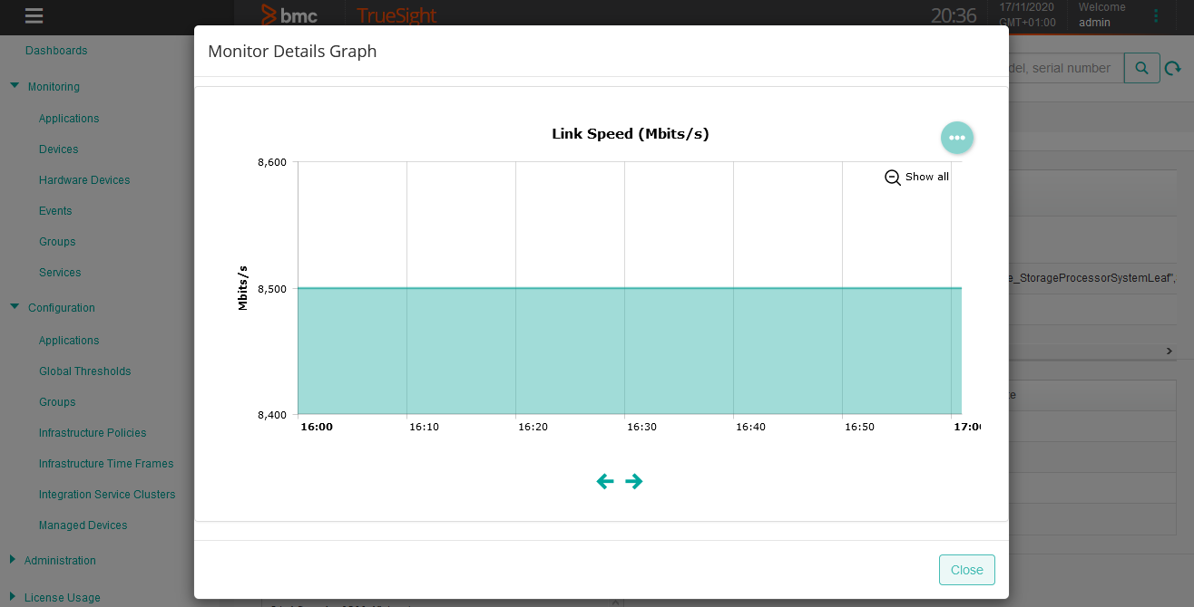 Device Network Interface Link Speed
