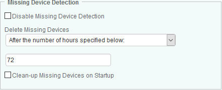 Configuring the Missing Device Detection