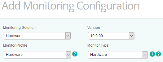 Adding a Monitoring Configuration