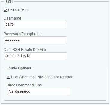 Provide the Required SSH Configuration Information