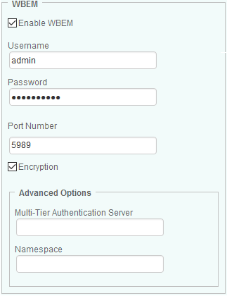 Provide the Required WBEM Configuration Information