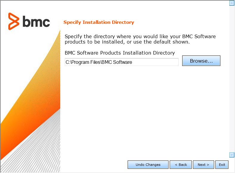 Installation Wizard - Selecting the Installation Directory