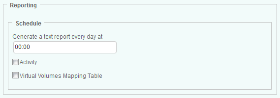 Scheduling the Virtual Volumes Mapping Table Report