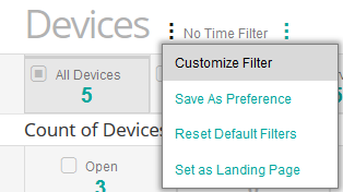 Customizing the Device Filter