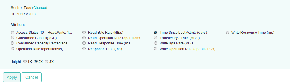 Selecting the Time Since Last Activity Parameter