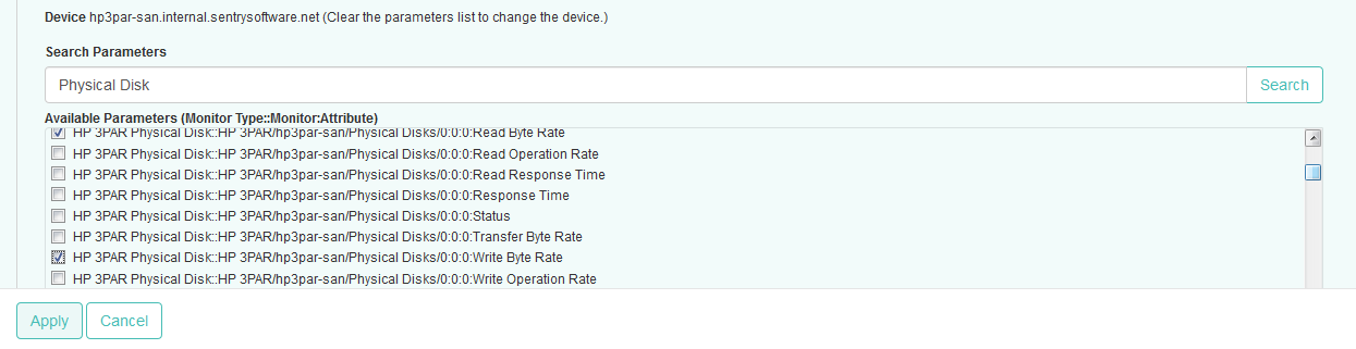 Selecting the Read Byte Rate and Write Byte Rate Parameters