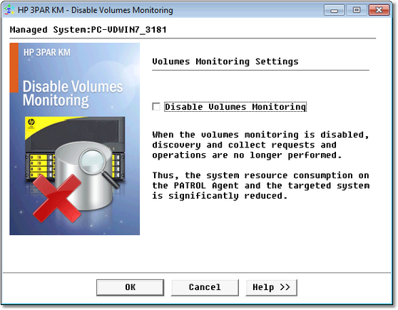 Disabling Volumes Monitoring