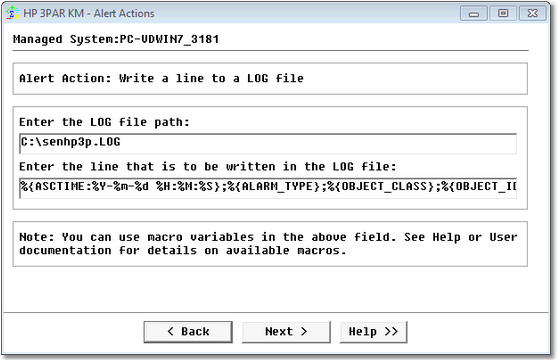 Alert Action: Write a Line to a Log File