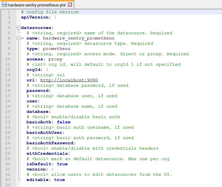 Configuring Data Source Provider