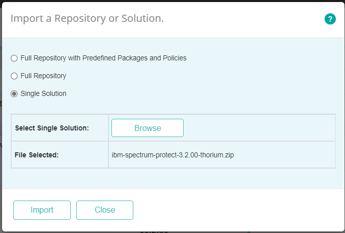 Importing IBM Spectrum Protect KM