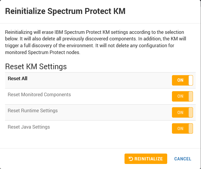 Reinitializing the KM