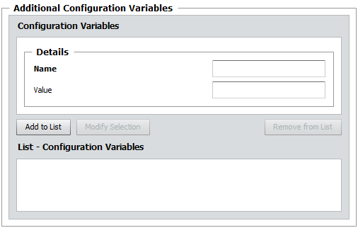 Setting Advanced Configuration Variables