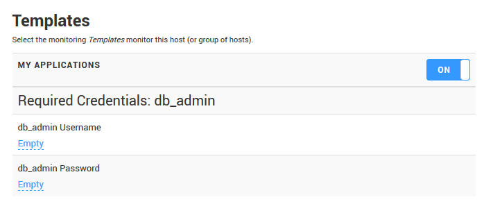 Setting credentials at the Host level