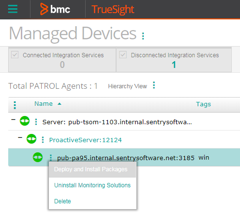 Installing the Package - Locating the Managed Device