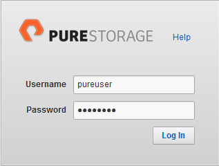Creating the API Token - Logging in to the Purity GUI