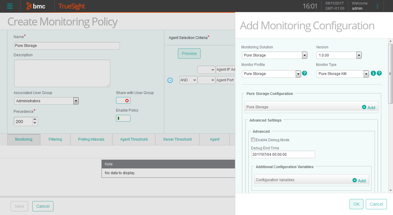 Configuring the Pure Storage Monitoring Solution