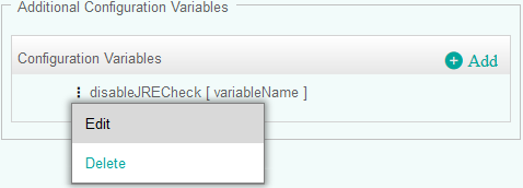 Adding a configuration variable